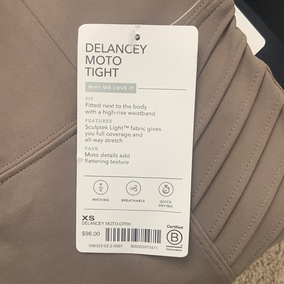 ATHLETA Delancey Moto Tight Coffee House  NWT - Picture 3 of 3